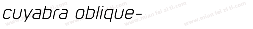cuyabra oblique字体转换